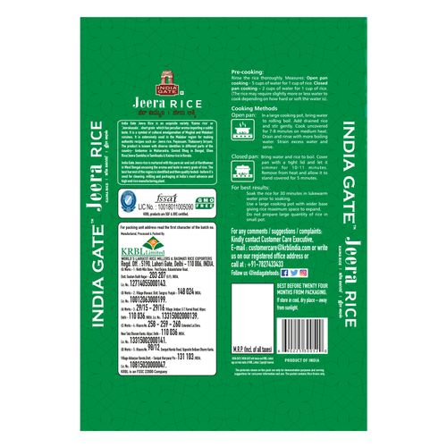 India Gate Rice - Jeera, 1 kg Pouch